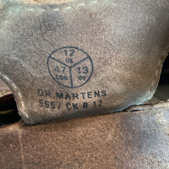 DR. MARTENS pebbled leather sandals Made in England size 13 - Picture 4 of 13